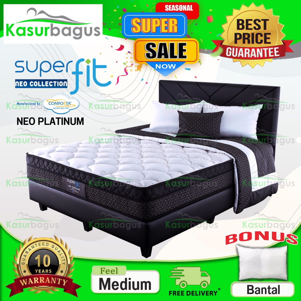 Comforta SuperFit Kasur Springbed Neo Platinum - Full Set 180x200