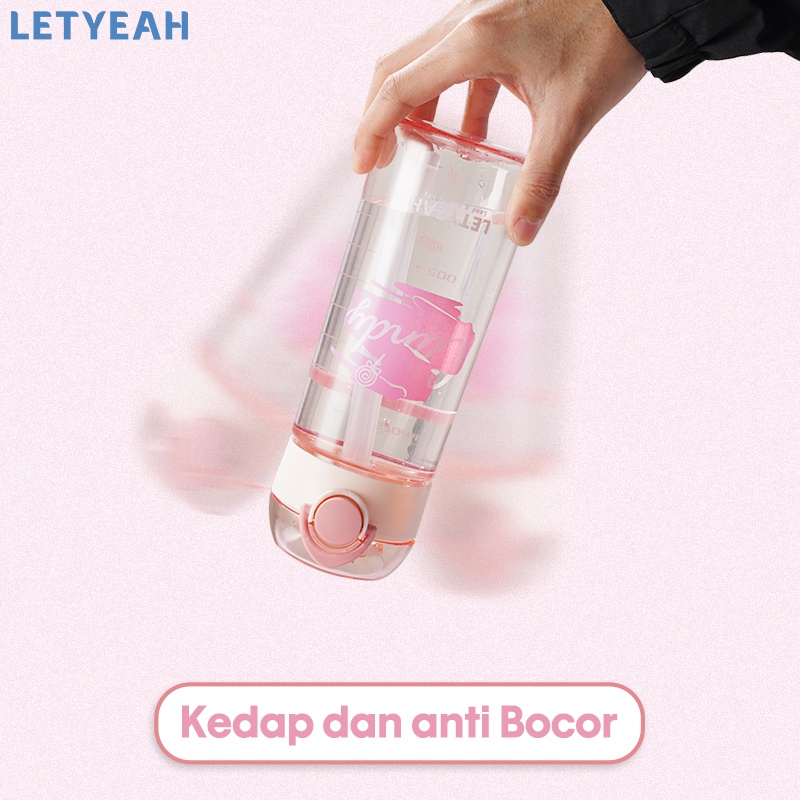 letyeah botol air minum lucu portable/570ml tempat air minum anak/ botol minum BPA free