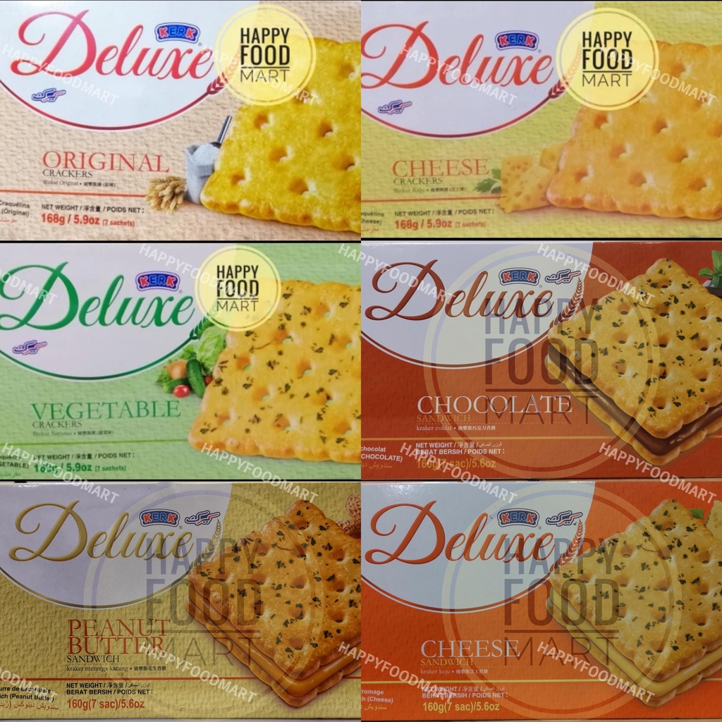 

[TERMURAH] KERK DELUXE CRACKERS KOTAK/CHEESE BISCUIT/VEGETABLE CRACKER/BISKUIT KEJU/ROTI SAYURAN