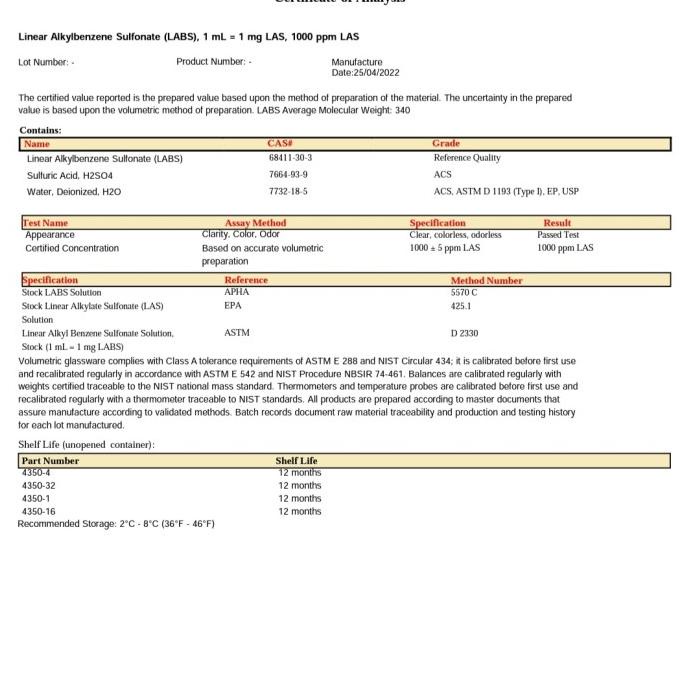 LABS 1 KG ( Pure 100% ) / Linear Alkyl Benzene Sulfonate / LABS 1kg bir08