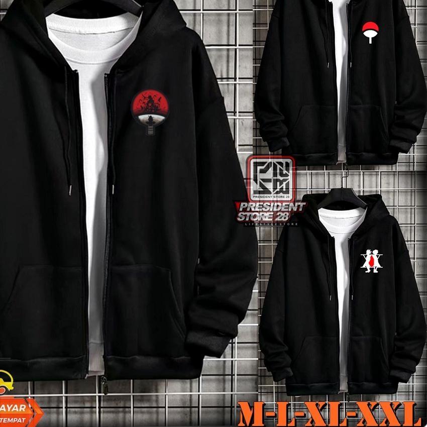 ◙ SWEATER SASUKE Uchiha / ZIPPER LOGO UCHIHA / JAKET UCHIHA / SWEATER LOGO UCHIHA SLETING / ZIPPER P