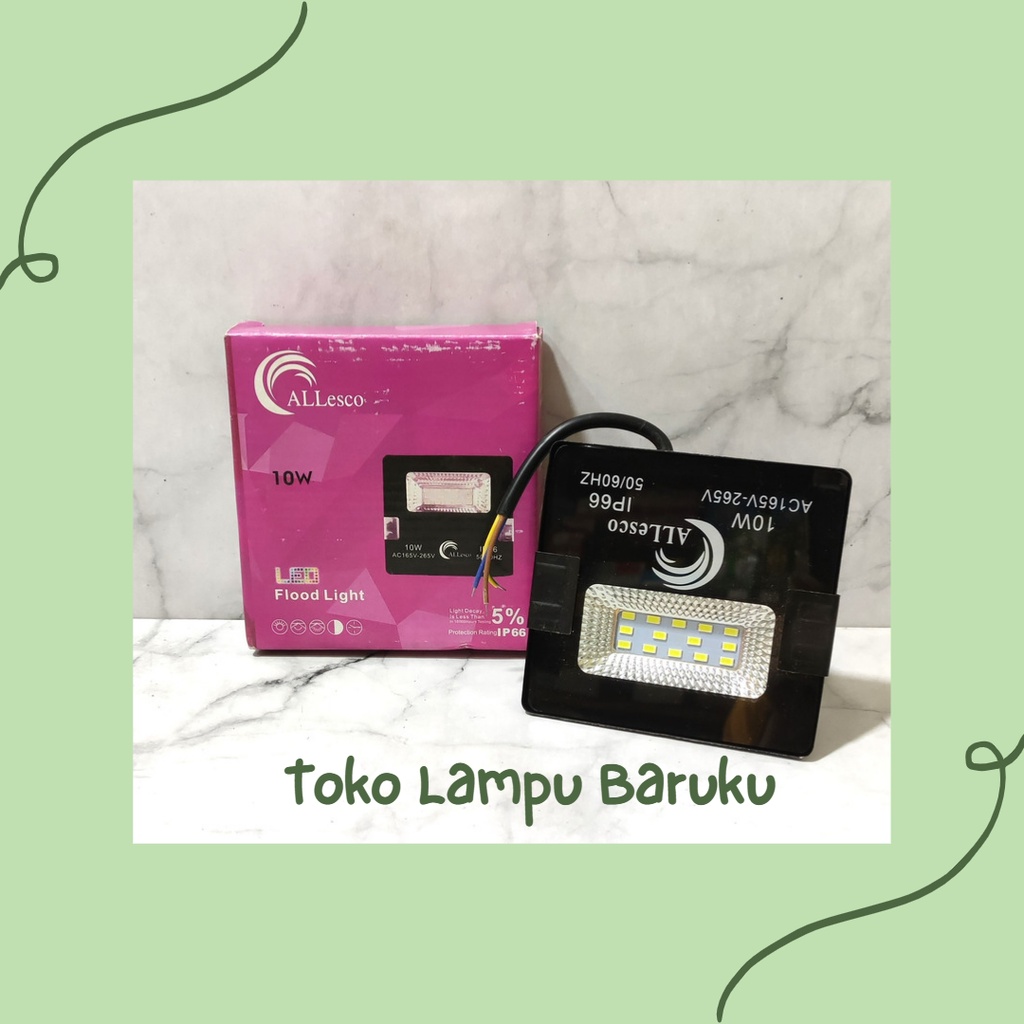 Lampu Sorot LED Flood Light Murah Allesco 10Watt, 20Watt, 30Watt, 50Watt