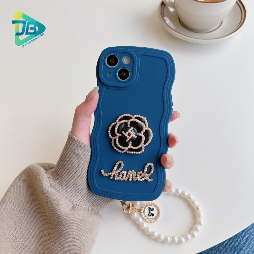 GC13 SOFTCASE WAVY FLOWER 3D LANYARD FOR INFINIX SMART 5 6 6 PLUS HOT 9 10 11 12 PLAY 12 12I 20 20I 20S NOTE 12 G96 JB7064