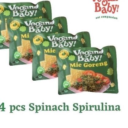 ➳ Vegan Baby mie goreng bayam spirulina 4pcs ➮