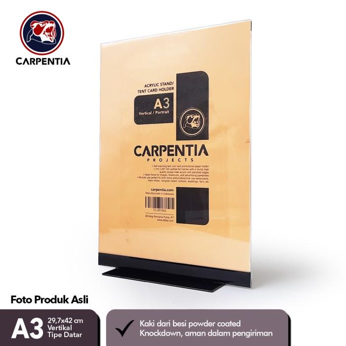 

Carpentia Stand Akrilik Besi /Datar A3 Vertikal 29,7x42cm /Menu Brosur