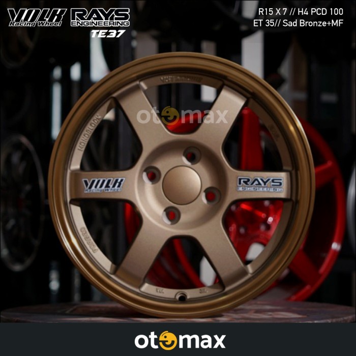 Terlaris Velg Mobil Volk Rays Te37 Ring 15 Sand Bronze