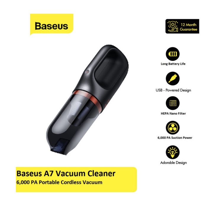 BASEUS Car Vacuum A2 Car Vacuum Cleaner (5000pa) - VCAQ03