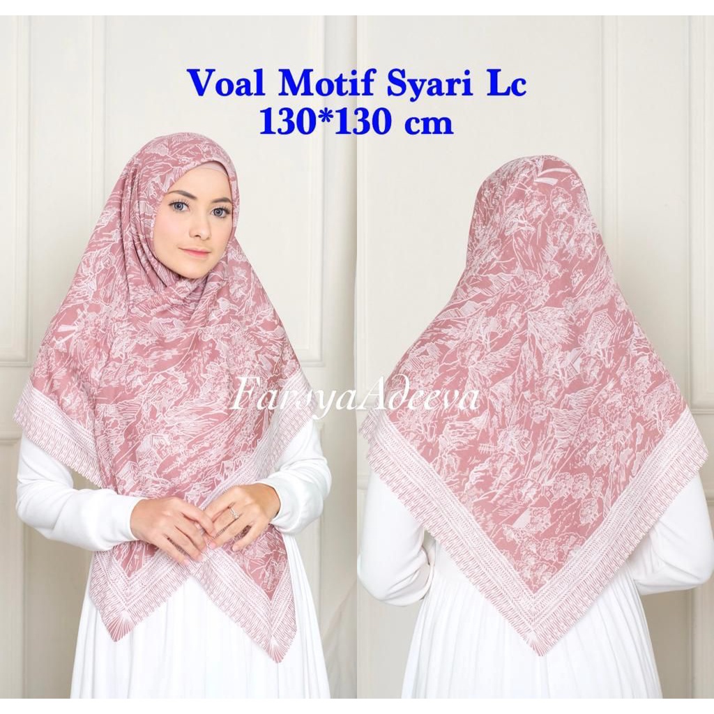 KERUDUNG SEGI EMPAT SYAR'I DEENAY LASERCUT KW KERUDUNG SEGI EMPAT JUMBO MOTIF TERBARU NAYLA HIJA'B