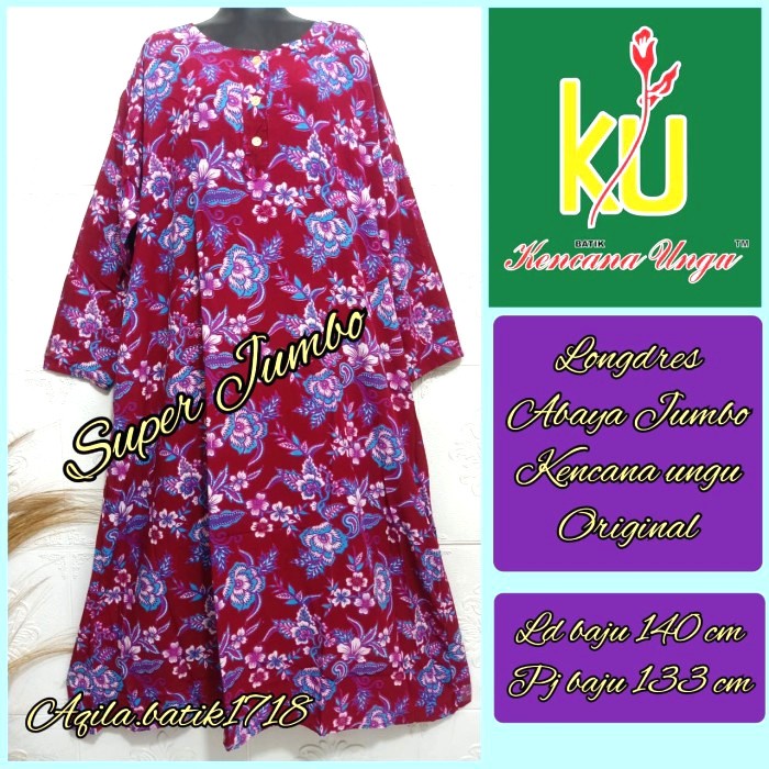LONGDRES JUMBO ABAYA KENCANA UNGU KUI