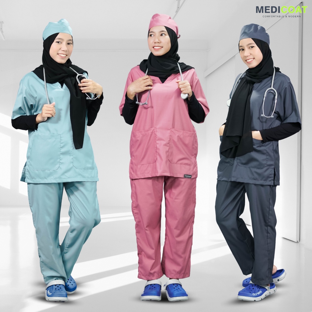 BAJU PERAWAT/ BAJU OKA / BAJU SCRUB / BAJU JAGA TOYOBO PREMIUM LENGAN PENDEK