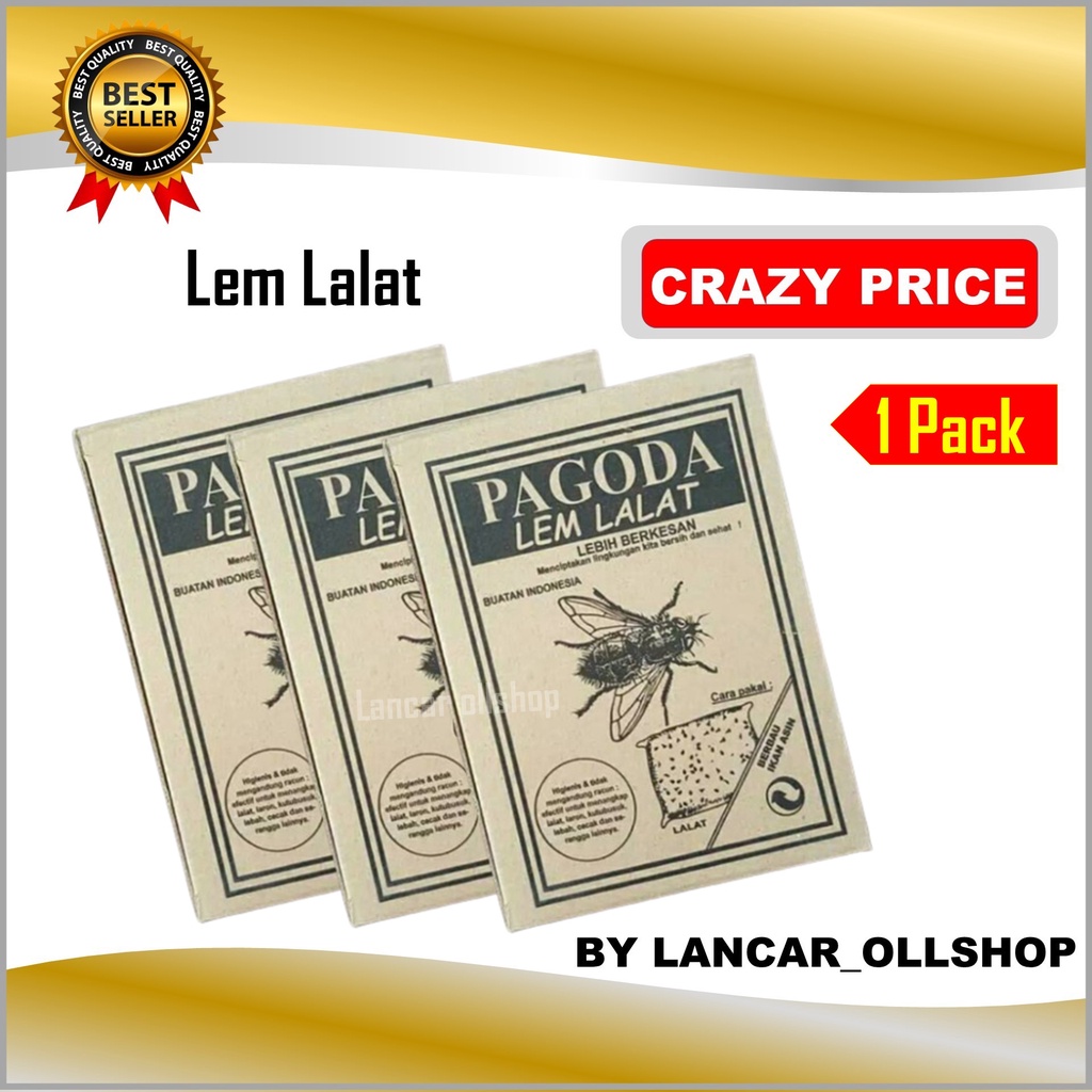 Lem Lalat Cicak Serangga 1 Pack Isi 10 Lembar / Kertas Lem Lalat Super Lengket Aroma Ikan Asin