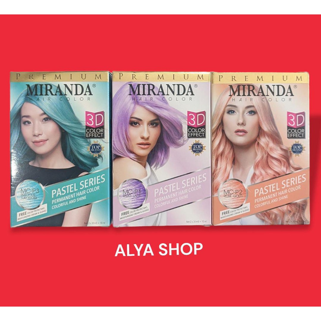 MIRANDA HAIR COLOR ( Cat Rambut Permanen ) Pastel Series 30ml