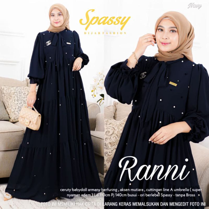 ALFAZZA STORE - RANNI DRESS - CERUTTY BABYDOL - PREMIUM - TERBARU - BUSUI FRIENDLY - DRESS - TERBARU