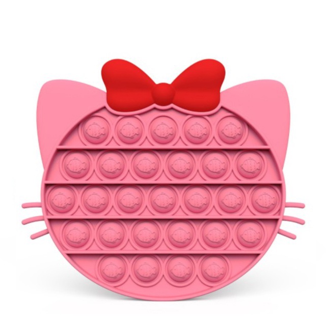 Feel Color Catty Pita Pop it Mainan Edukasi Anak Squishy Multicolor Lucu Fidget Toys
