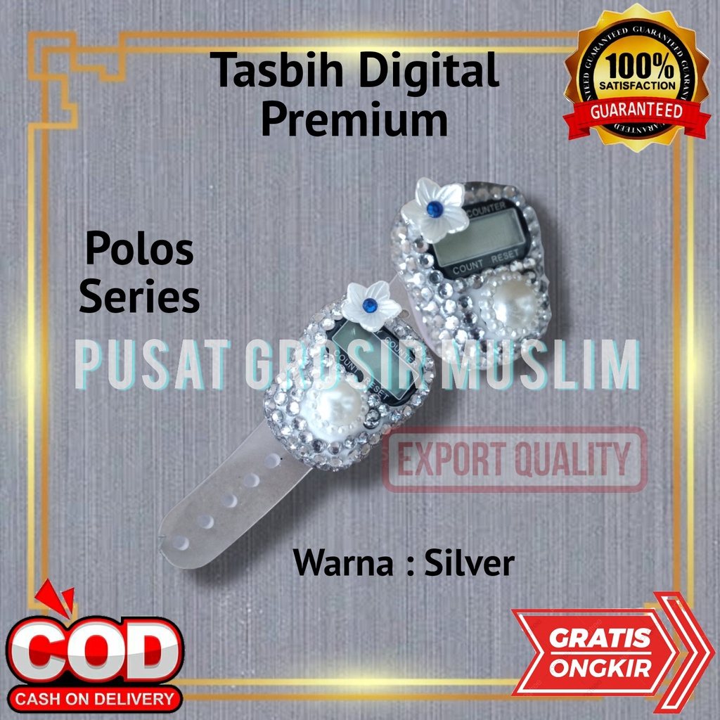 Tasbih Digital Premium Swarovski Motif Polos Tasbih Hias Digital