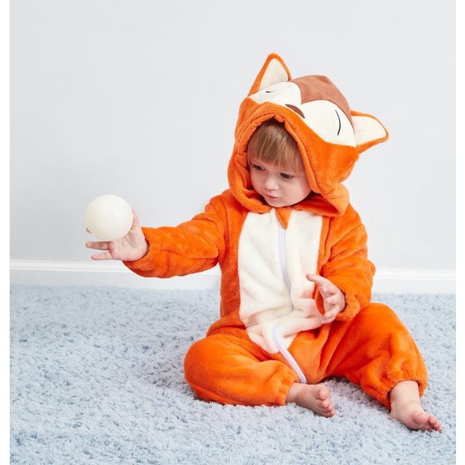 Onesie Orange Fox Kostum Rubah Costume Anak Balita Bayi