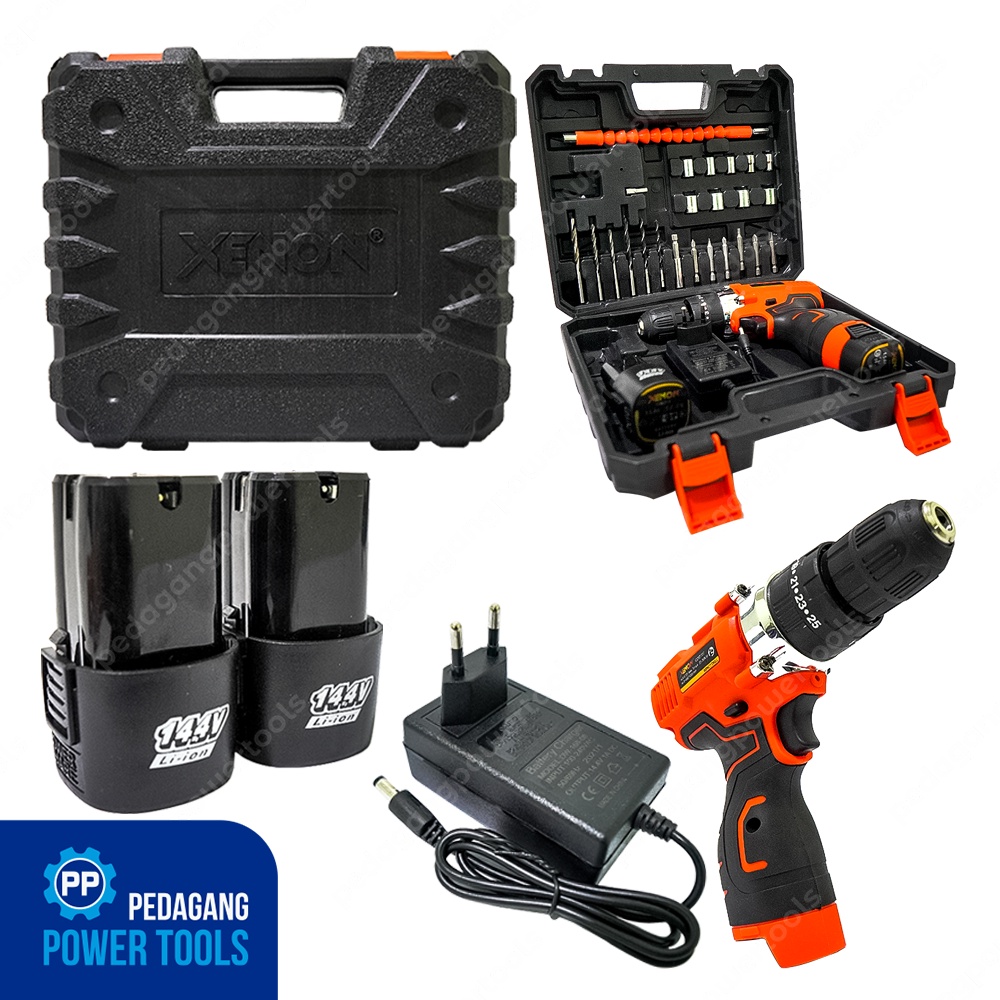 XENON CDID707 MESIN BOR BETON BATERAI CORDLESS IMPACT DRILL AKSESORIS