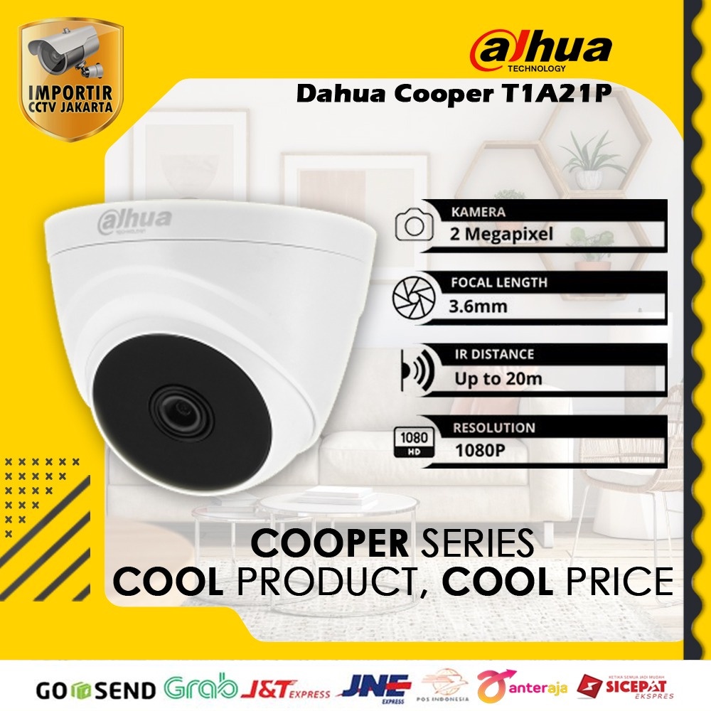 CAMERA CCTV DAHUA INDOOR T1A21 Cooper Series 2mp