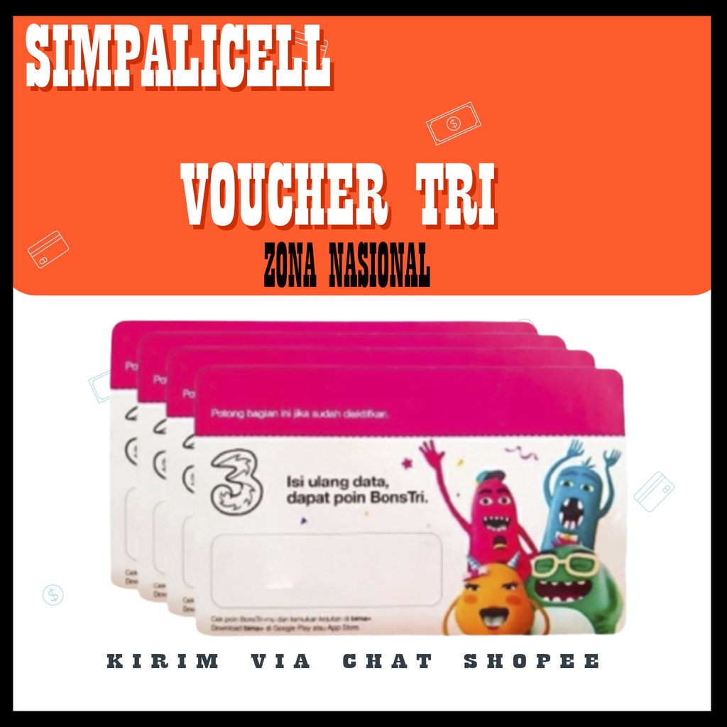 VOUCHER VOCER VOUCER VOCHER PAKET DATA KOUTA TRI 3GB 3 THREE 33GB UNLIMITED MURAH HARI