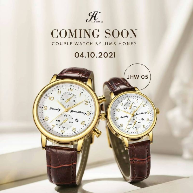 JHW05 JAM TANGAN COUPLE JAM TANGAN WATER RESISTANT JIMS HONEY ORIGINAL