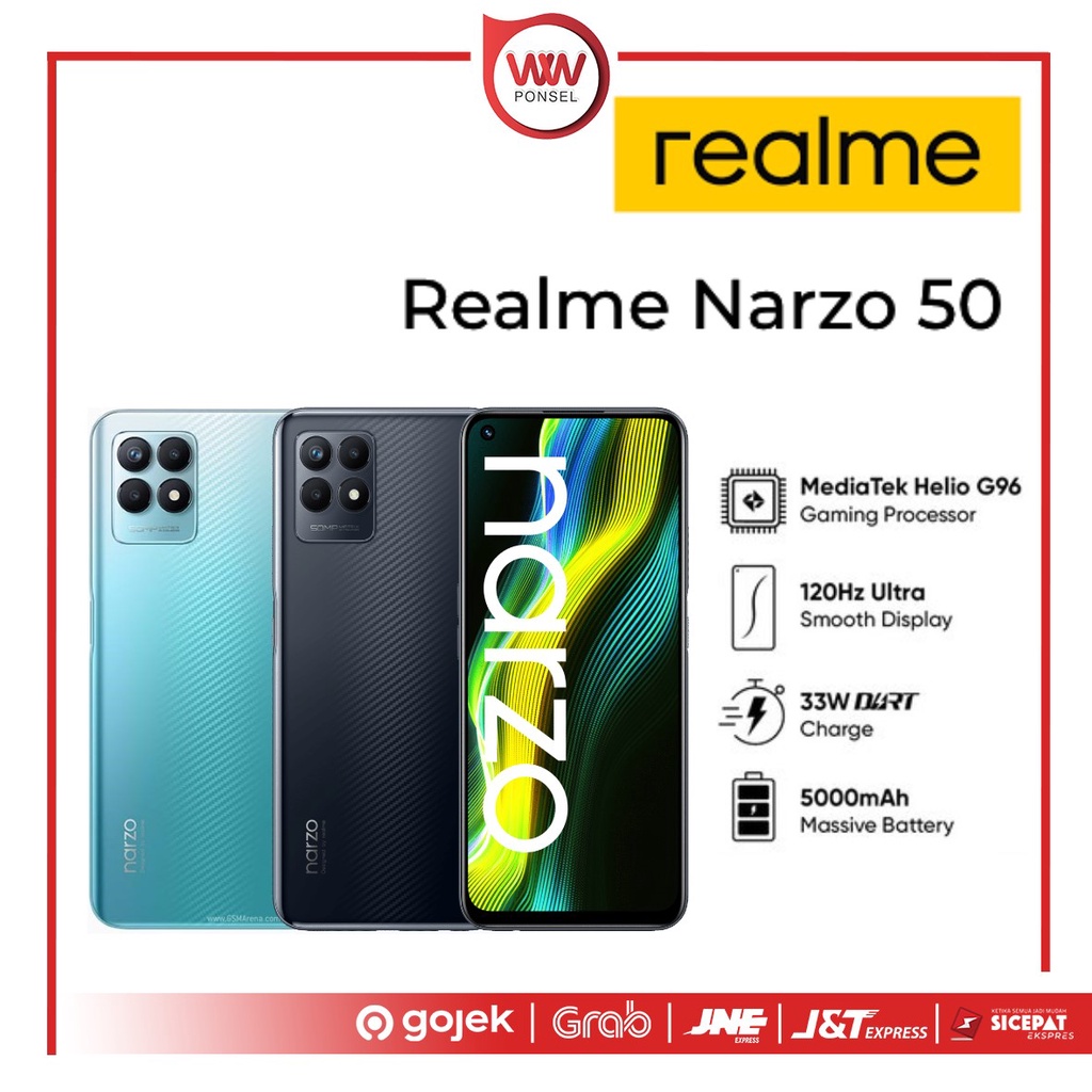 Hp Realme Narzo 50 Ram 4GB Internal 64GB Garansi Resmi
