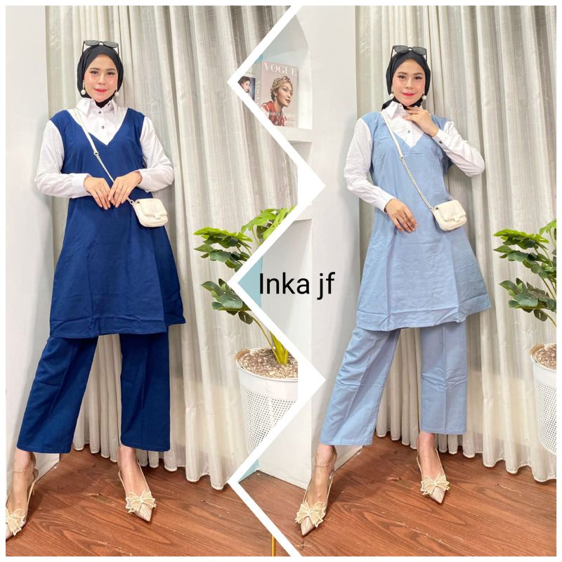 Setelan Rompi Wanita Kekinian One Set Rompi Wanita Terbaru Baju Setelan Wanita Muslimah Baju Wanita 