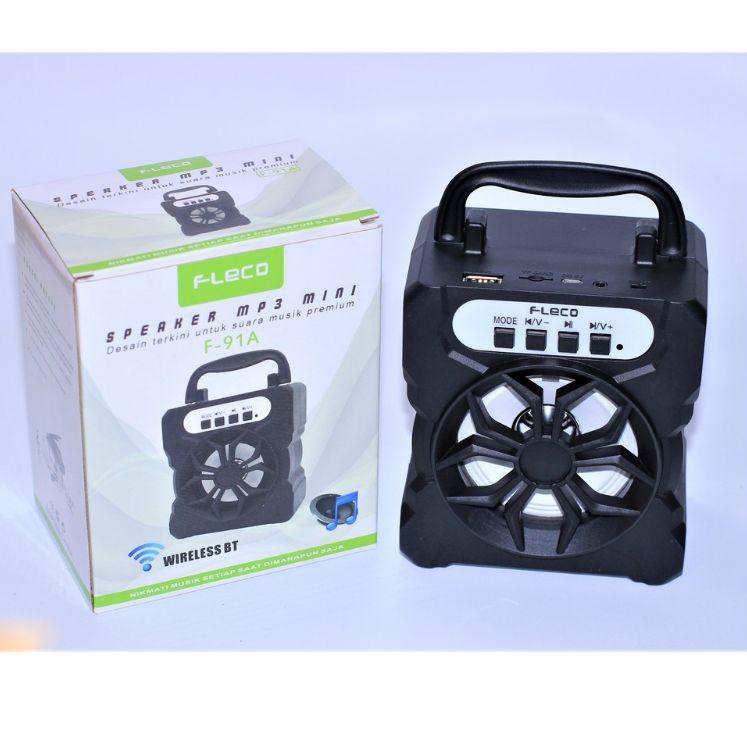 ♂ Speaker Bluetooth Fleco F-91A/F-91B Super Bass /Musik Box Bluetooth /Salon Aktif Bluetooth Radio ➬