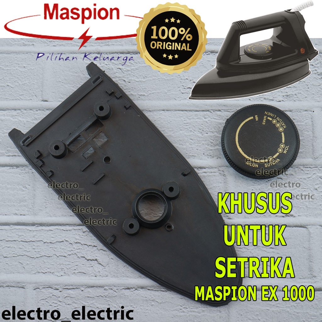 Sparepart Dudukan Elemen dan Knob Pengatur Panas Strika Maspion Setrika MASPION EX 1000 dan EX 1010