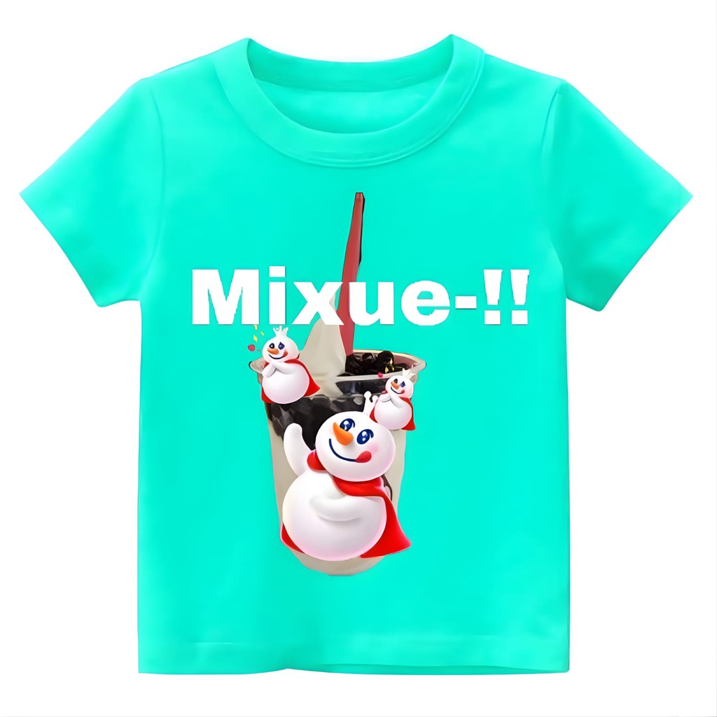 Hzl_outfit Kaos Baju Anak Uniseks Mixue Cream/Kaos Anak Perempuan/ Kaos Anak Laki Laki