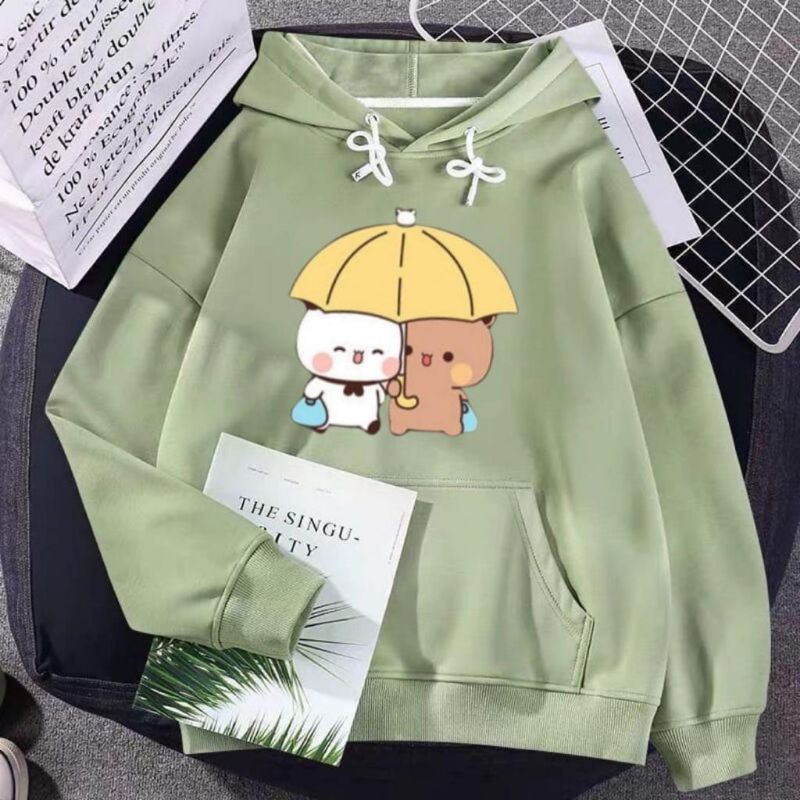 DUA PAYUNG _ Sweater Hoodie Anak Perempuan Mint | Jaket Anak Cewek Lucu (Sablon DTF)