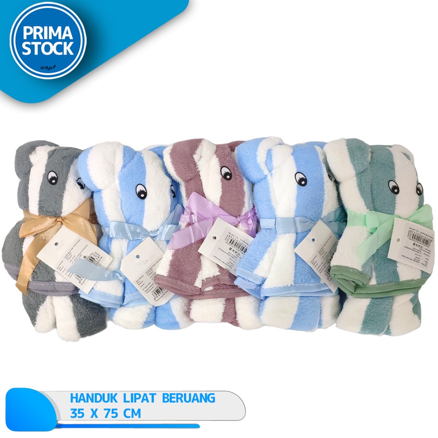 HANDUK KECIL MUKA SUVENIR BONEKA GIFT SET TEDDY BEAR 35X75 CM SOUVENIR