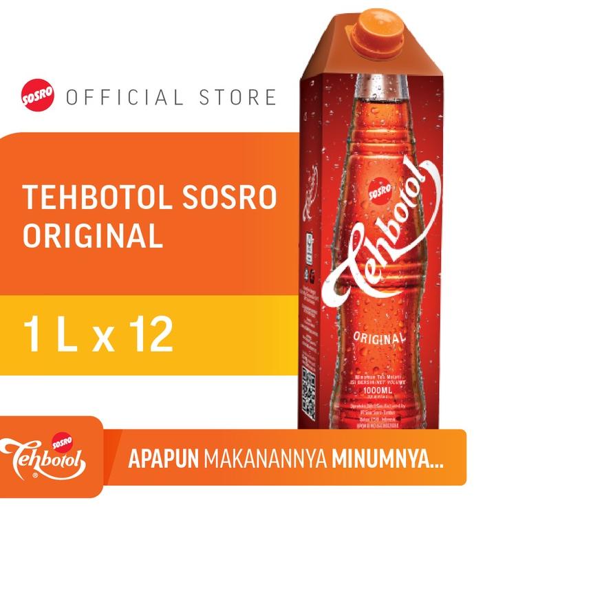 

❇ Tehbotol Sosro Kotak 1 liter isi 12 Pcs ♟