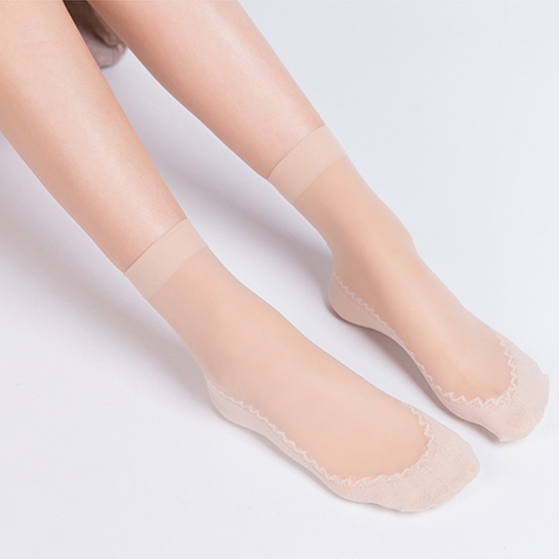 T&amp;Y Kaos Kaki Wanita Model Stocking Fashion Korean 6702 Kaos Kaki Pendek Transparant Unisex Atas Mata Kaki Ankle Sock Korean Model Simple Cute