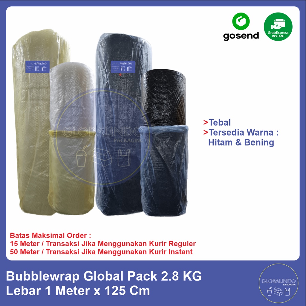 

Bubble Wrap Globalpack Meteran - Hitam & Bening (2.8kg)