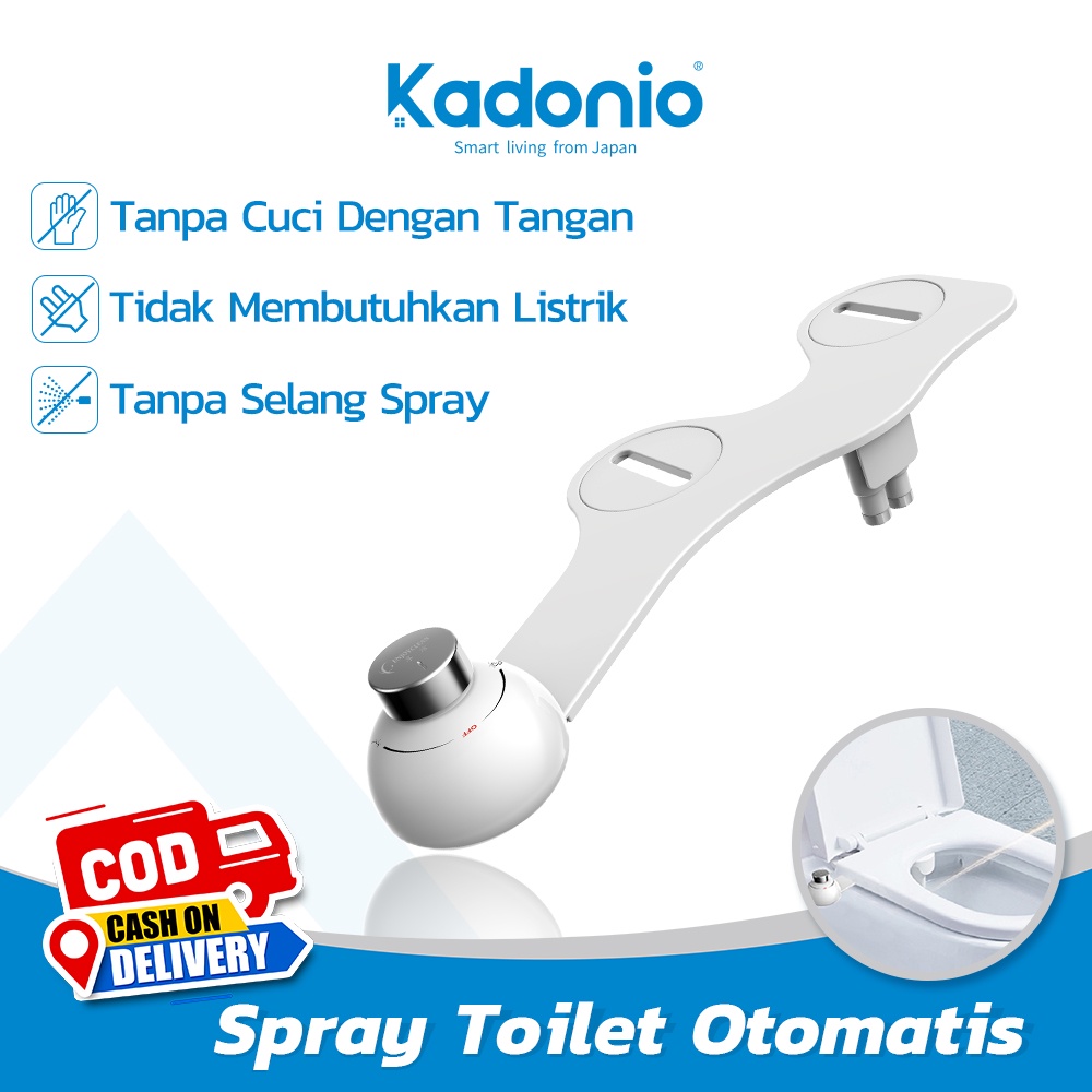 Kadonio Flusher toilet pintar toilet pintar untuk Kloset Semprotan Toilet menyiram dan membersihkan bidet tombol otomatis