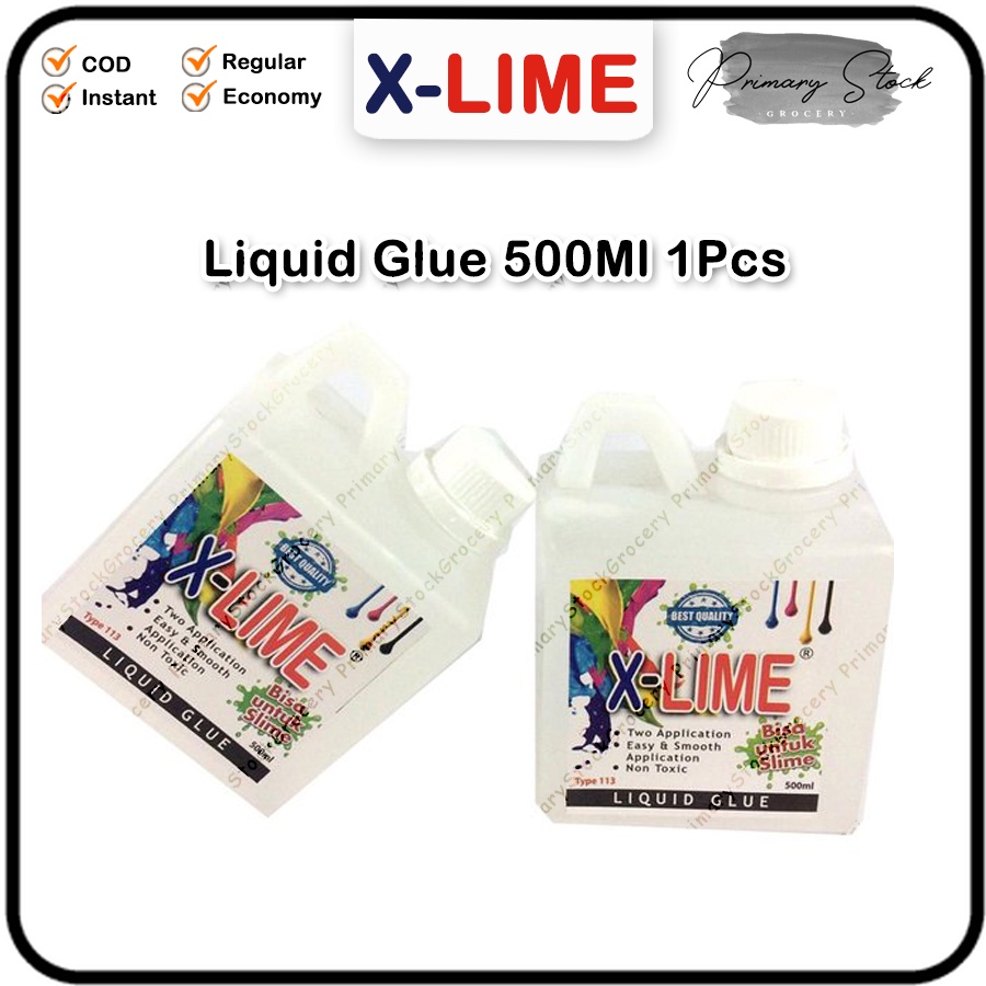 

Lem Slime Clear Cair Putih 500ml X Lime Liquid Glue 500 ml