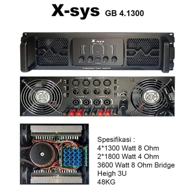 Power Amplifier XSYS GB4.1300 / GB-4.1300 Class GB Original