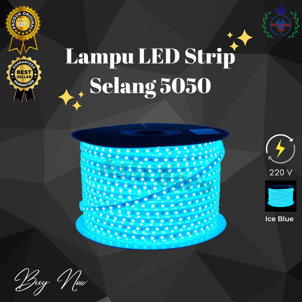 Lampu LED Strip Selang 5050 A - ICE BLUE