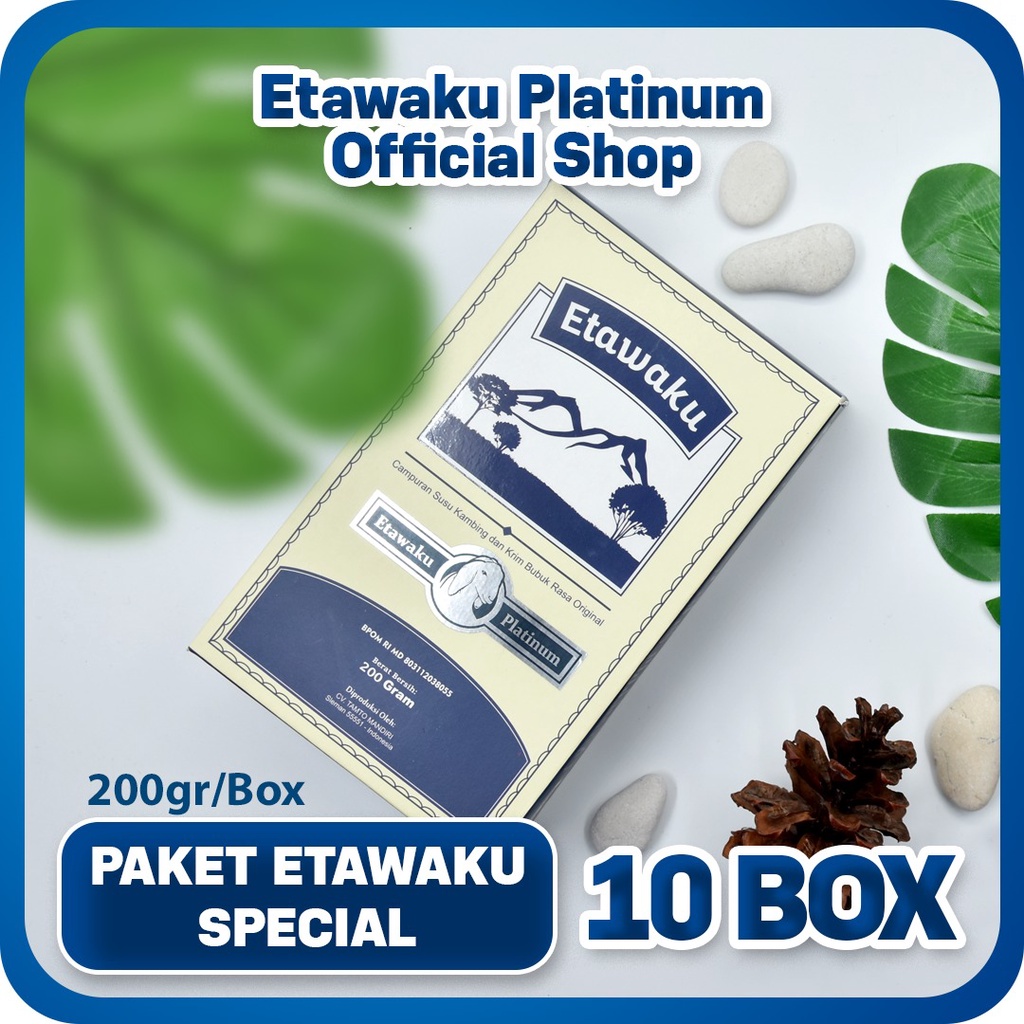 Etawaku Platinum Paket 10 Box - Susu Kambing Murni &amp; Krimer Bubuk