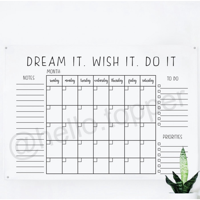 

Terlaris Daily Planner Wall Planner Acrylic Dinding Schedule Board
