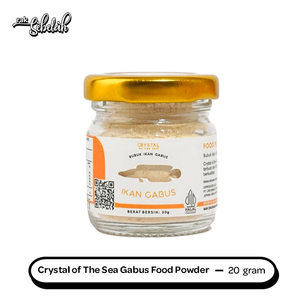 

Crystal of The Sea Gabus Food Powder 20gr - Bubuk Kaldu Ikan Gabus