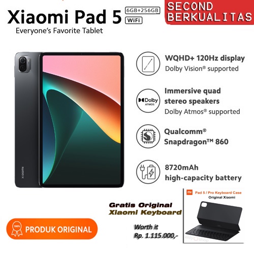 XIAOMI Mi Pad 5 RAM 6/256 WIFI ONLY | Cosmic Gray | Second