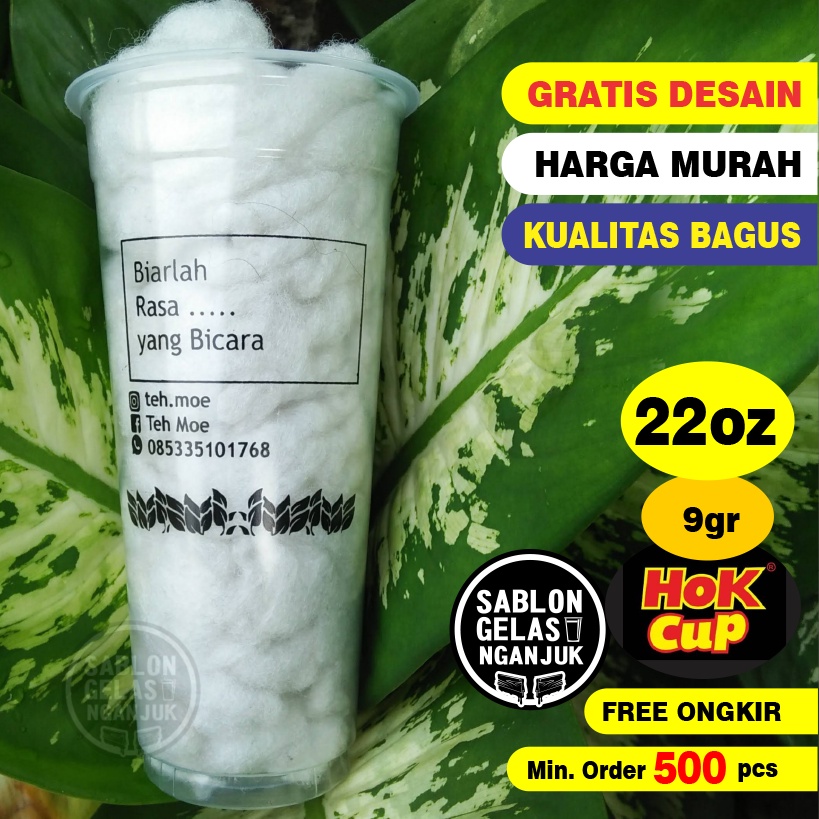 Sablon Gelas Cup 22oz HOK  Slim Jumbo