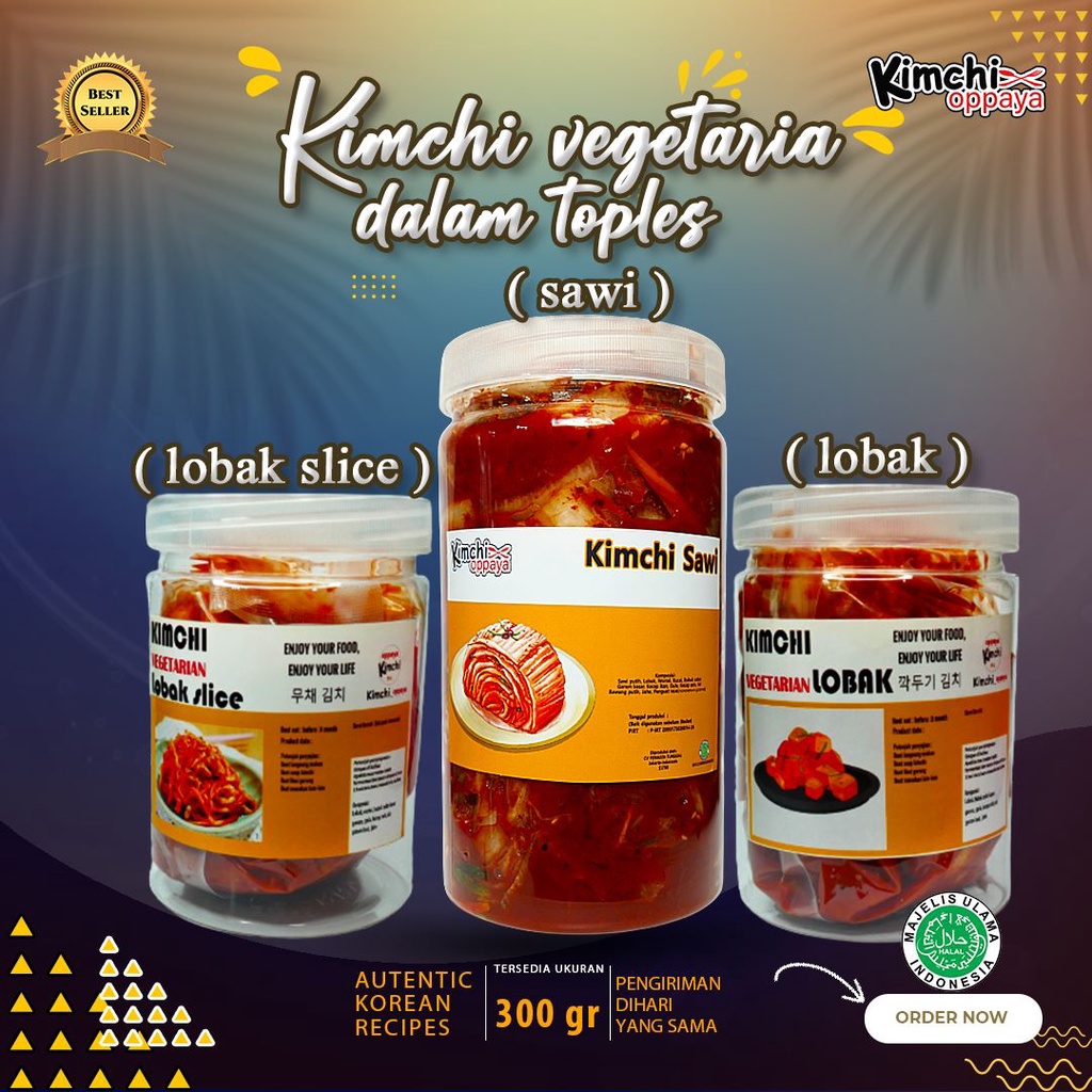 

Vegetarian Kimchi Fresh Korea Halal Kimchi In Jar 300Gr