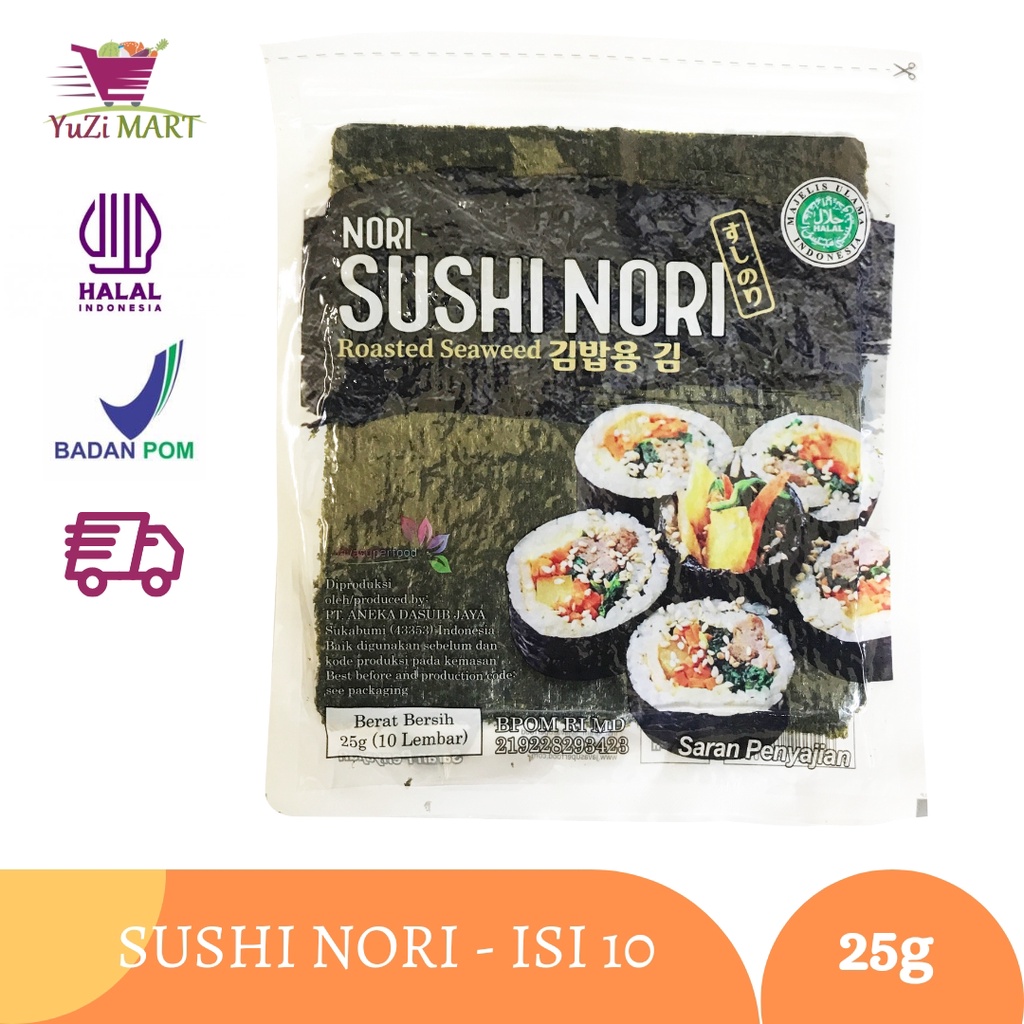 

Sushi Nori Seaweed Rumput Laut Panggang HALAL 10 lembar
