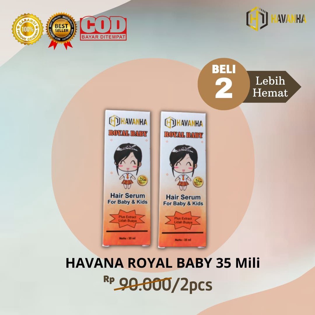 Serum Penumbuh Rambut Bayi dan Anak Havana ROYAL BABY Alami Ampuh Tercepat Cepat Manjur