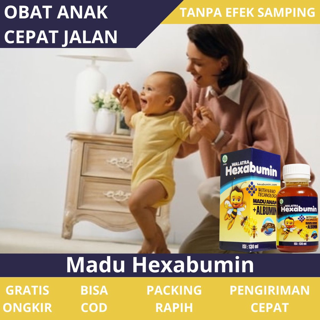 Vitamin Anak Cepat Jalan - Madu Pelancar Jalan Anak, Penguat Tulang Kaki Anak Berjalan Lancar, Obat 