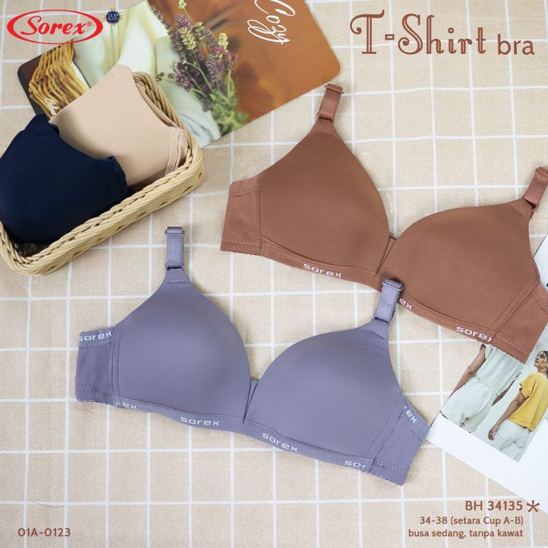 Bra SOREX 34135 / BH Sorex Tanpa Kawat / T-shirt Bra Sorex / Bh Sorex 34135