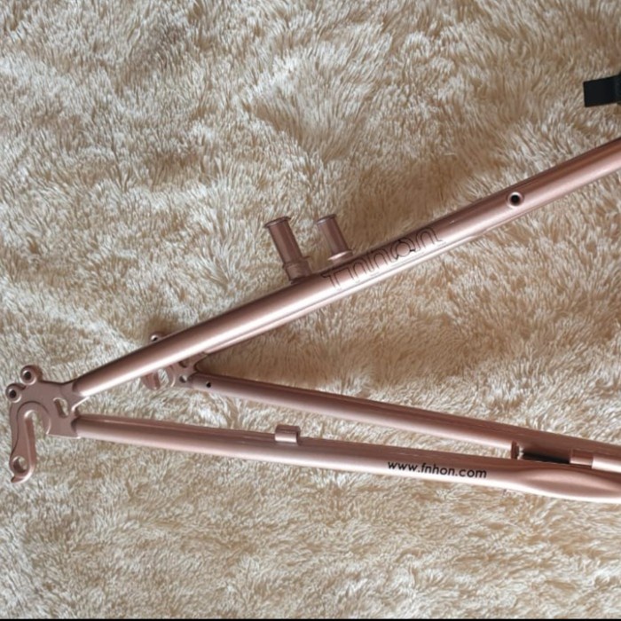 Frame Fork Fnhon Storm V Brake 20 22 inch Warna COKLAT HITAM Chromlly