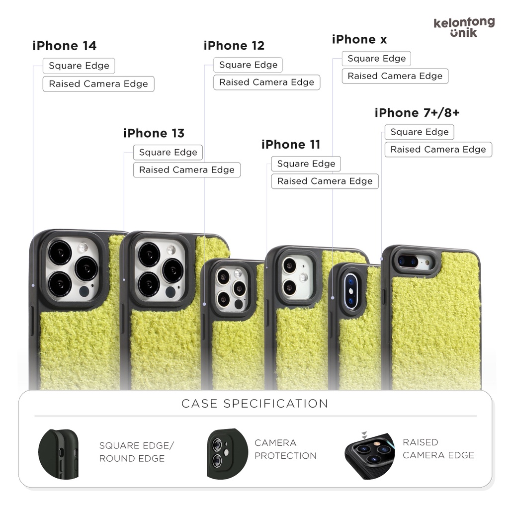 (Seri 1) For iPhone - Basic Wool Case/ Soft Case Bulu-Bulu